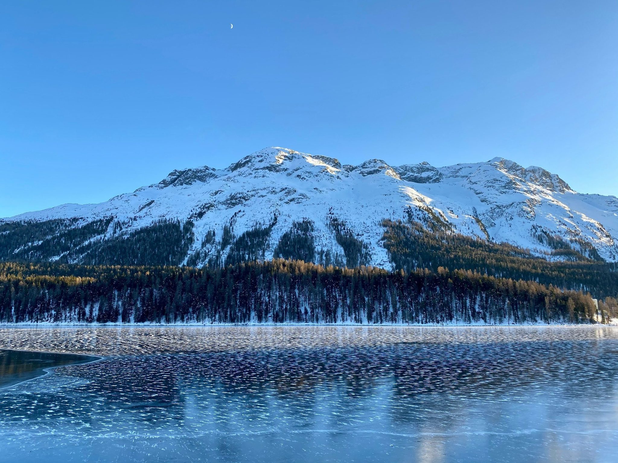 The frozen lake at St. Moritz
