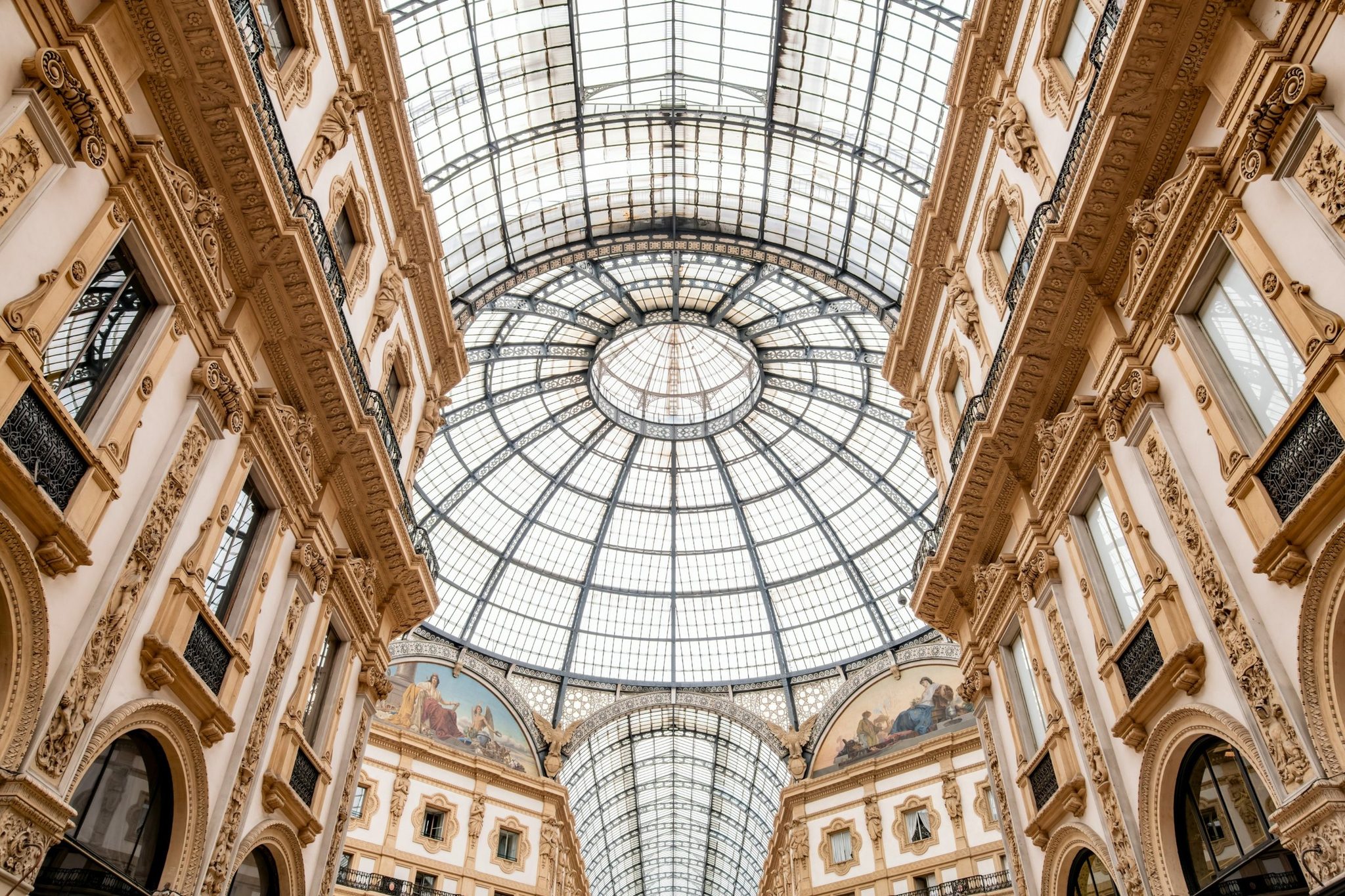 The glass dome of the Galleria Vittorio Emanuele II